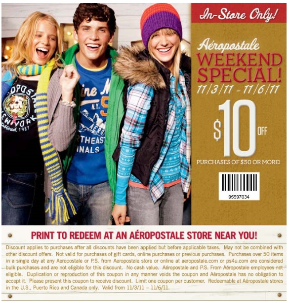 Aeropostale Printable Coupon