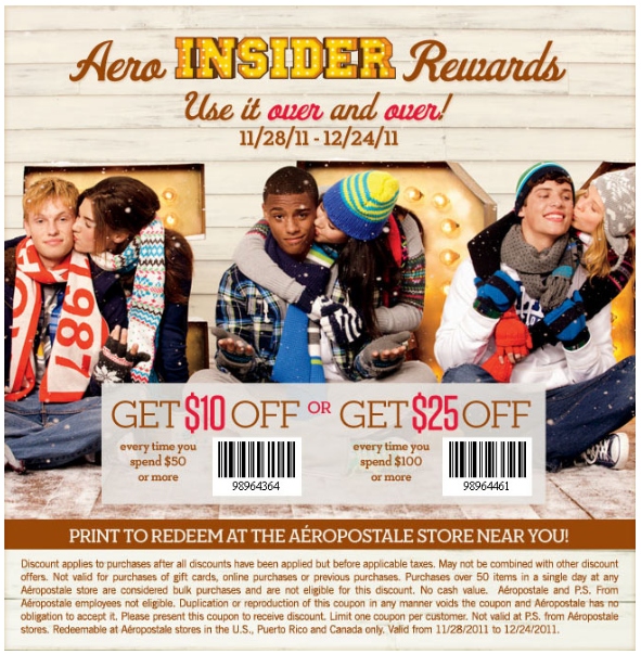 Discount coupons for aeropostale online