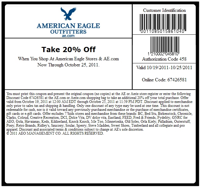 american eagle current sales