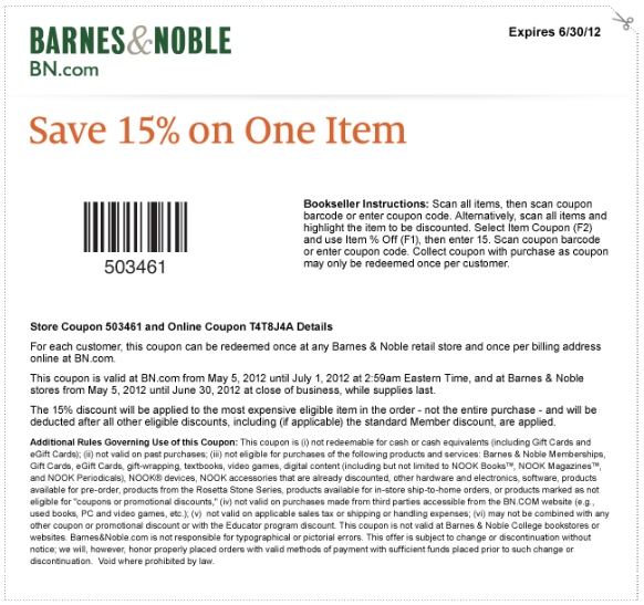 Barnes And Noble Rebate