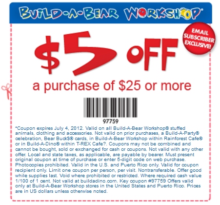 Build A Bear Workshop Printable Coupon Expires July 4 2012