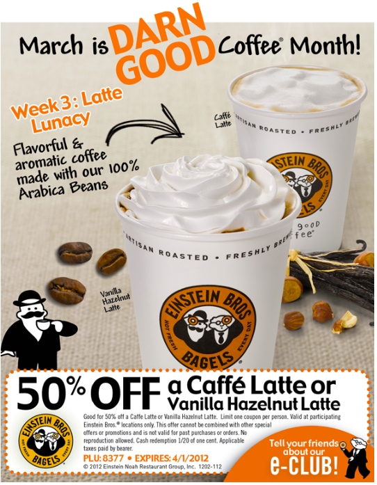 Einstein Bros Printable Coupon