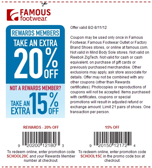 Famous Footwear Printable Coupon