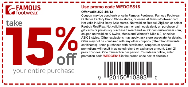 Famous footwear australia coupons
