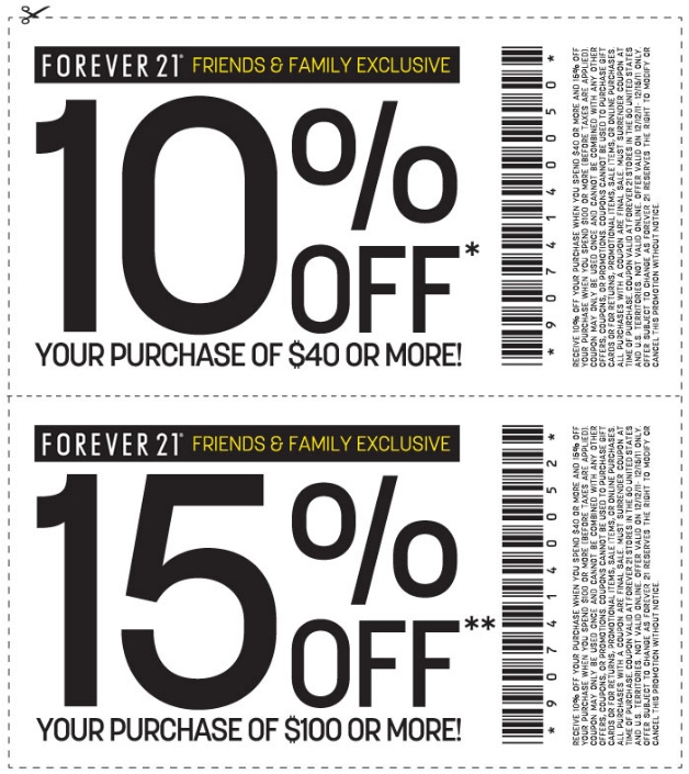 forever 21 coupons