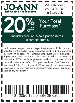 Joann Printable Coupon