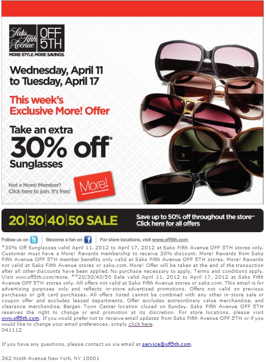 Off 5th Printable Coupon