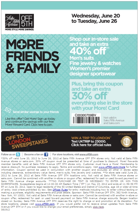 OFF 5th Printable Coupon