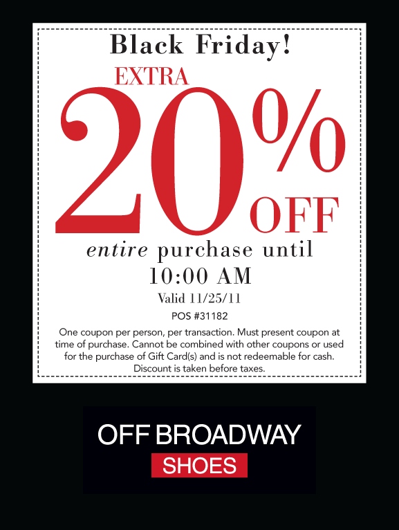 Off Broadway Printable Coupon