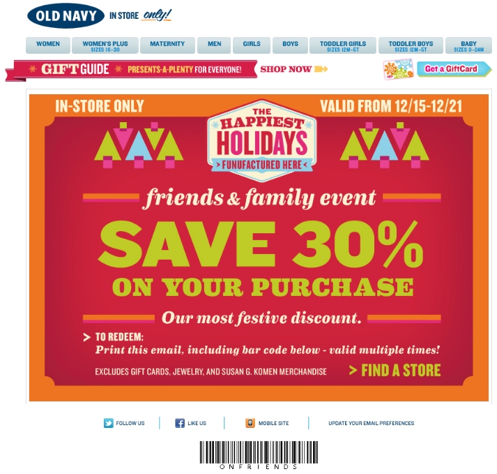 Old Navy Printable Coupon