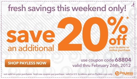 Payless Shoes 20% OFF Printable Coupon