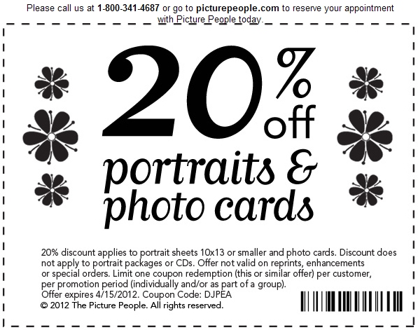 Picture People 20% OFF Printable Coupon 2012