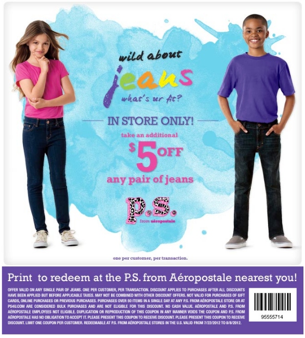 p.s. Aeropostale Printable Coupon