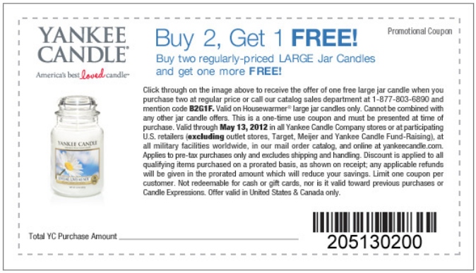 Yankee Candle Printable Coupon
